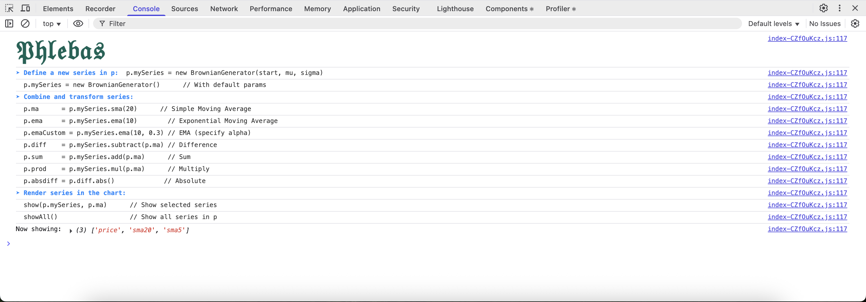 Demo console